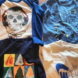 Boys 4  tshirt bundle size S (6-7), 3 Gap, 1 Air Jordan by Nike